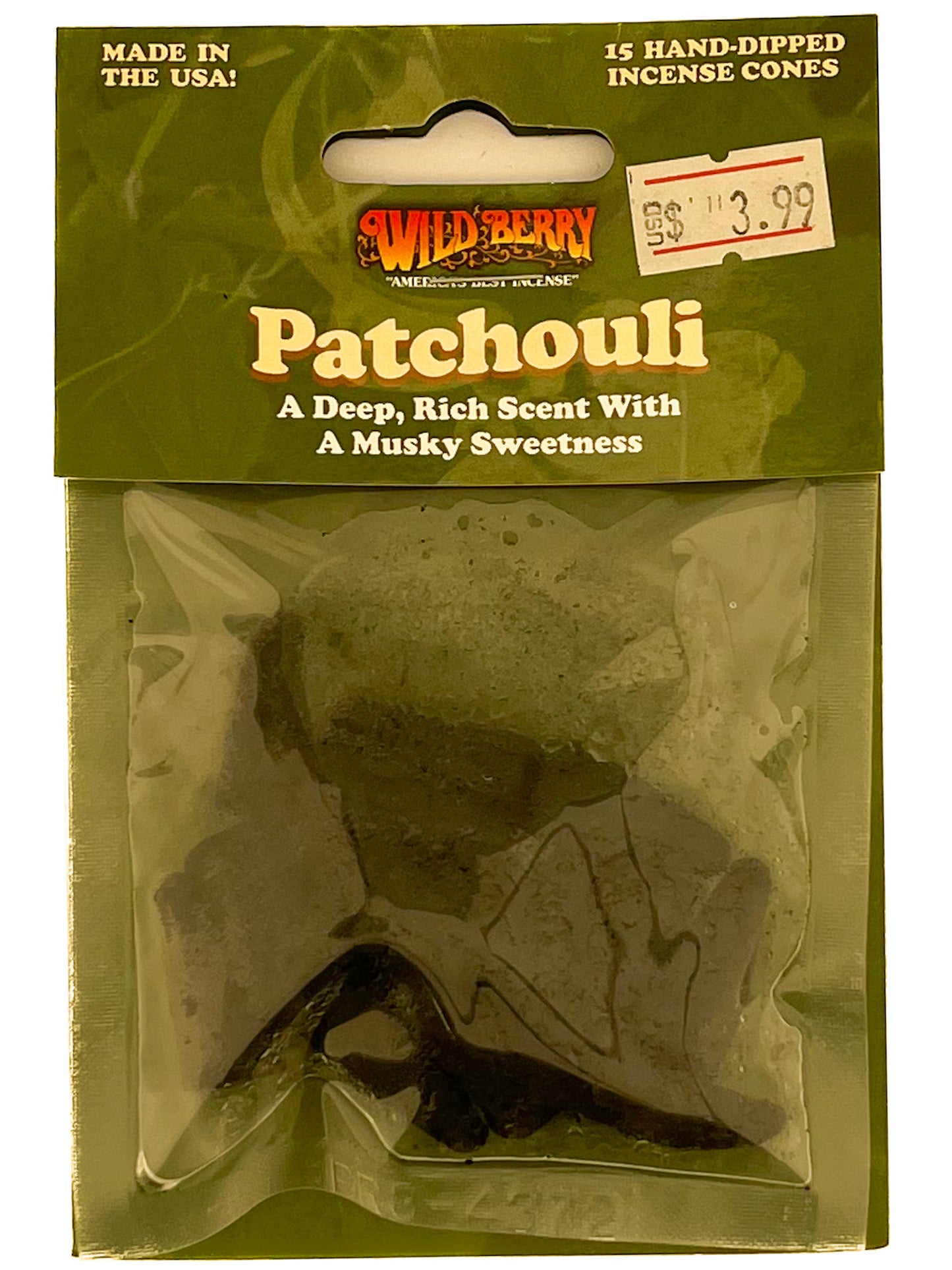 Wildberry Incense cones 15pc pack Patchouli