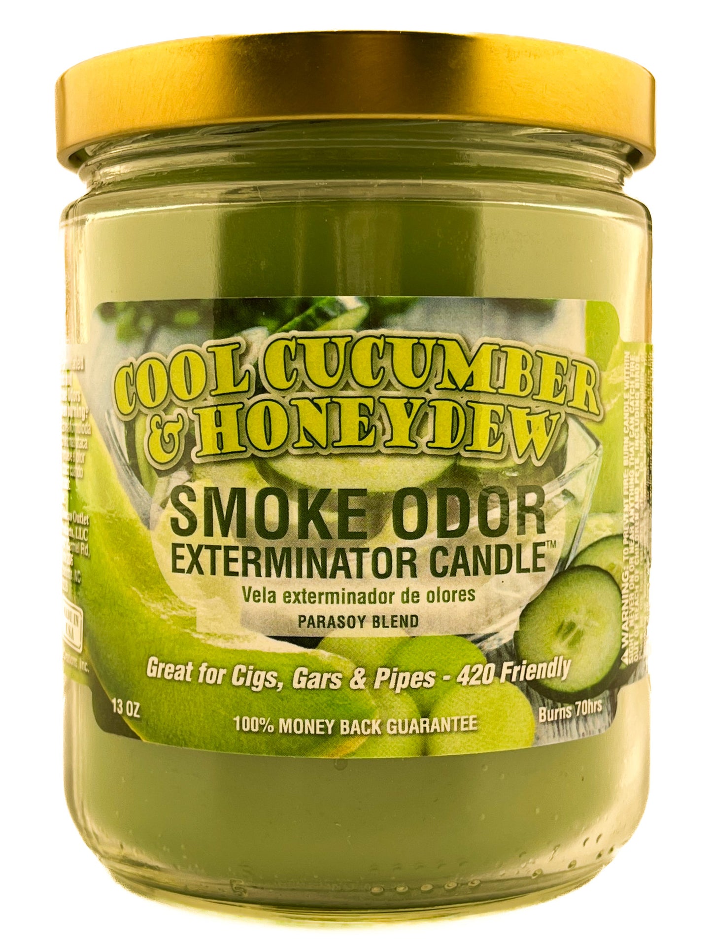 Smoke Odor Exterminator Candle Cool Cucumber Honeydew 13oz