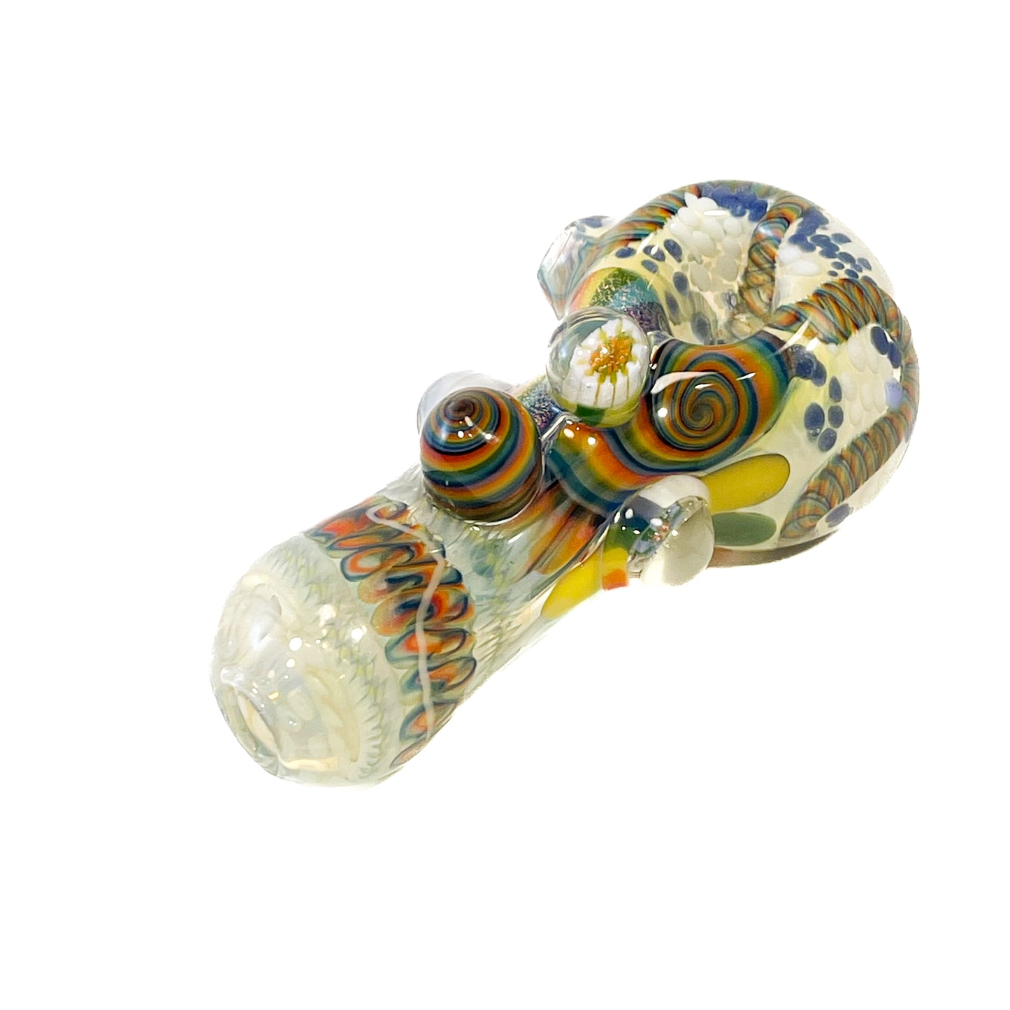 GLASS BERRY CUPCAKE SPOON WHITE RAINBOW