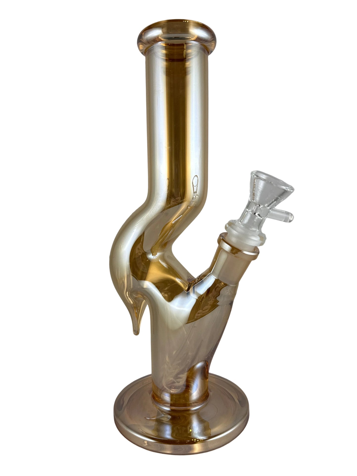 10in zig zig reflective waterpipe with 14mm bowl