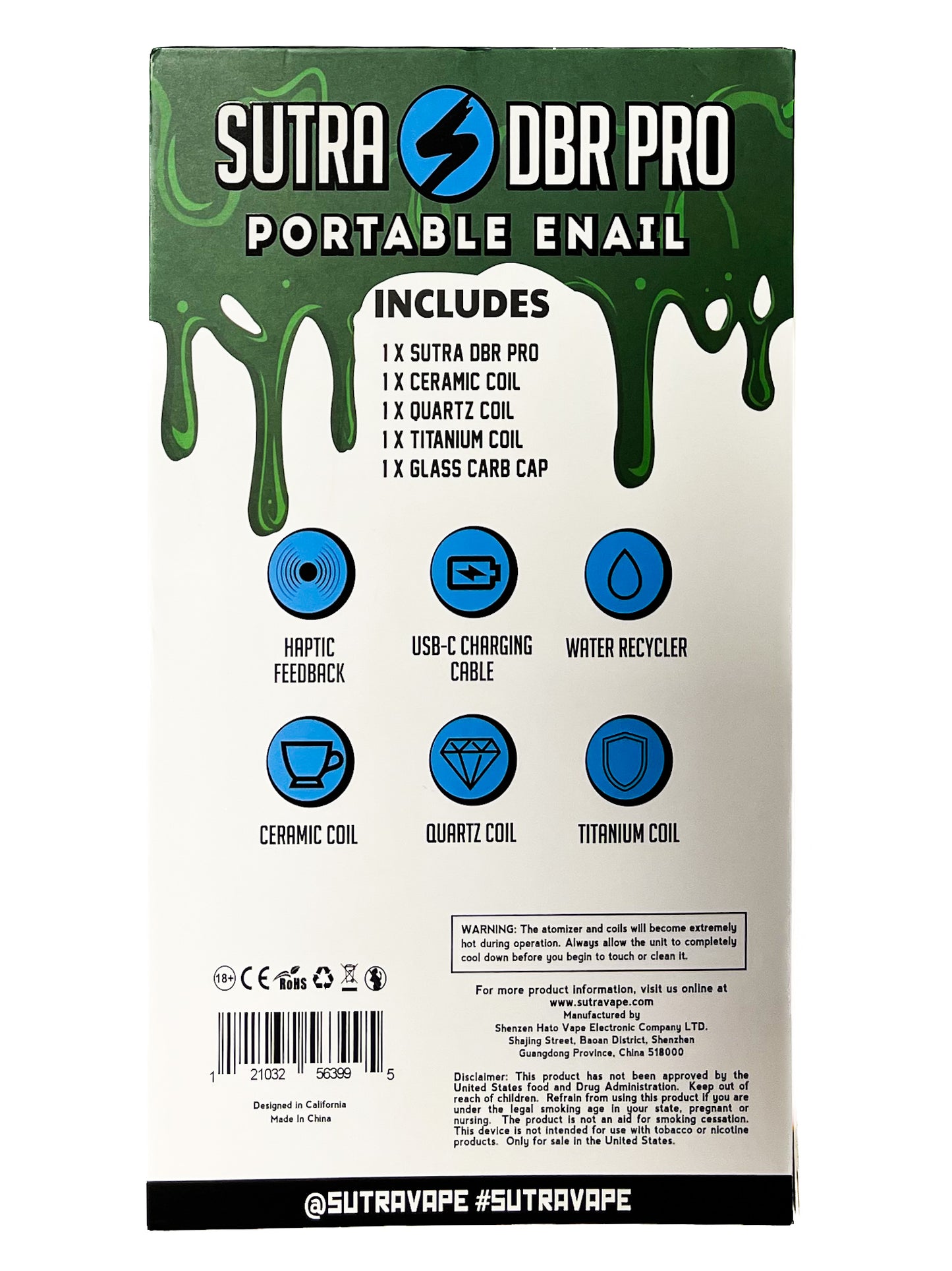 Sutra DBR PRO Portable Concentrate Vaporizer - Green