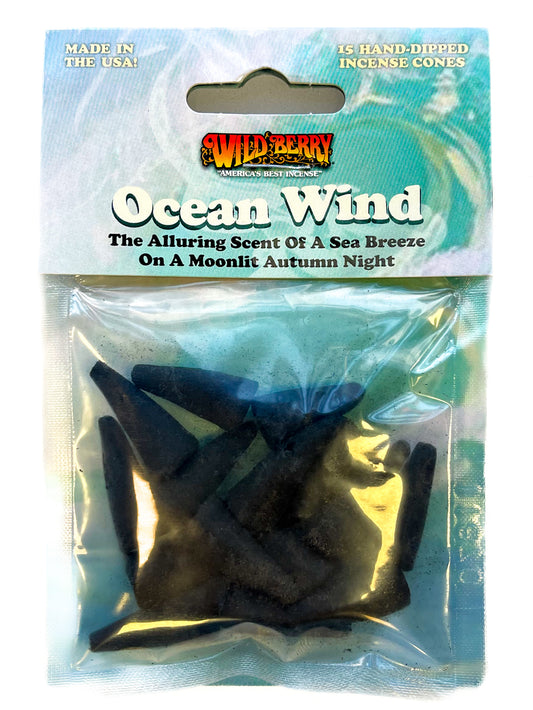 Wildberry Incense cones 15pc pack Ocean Wind