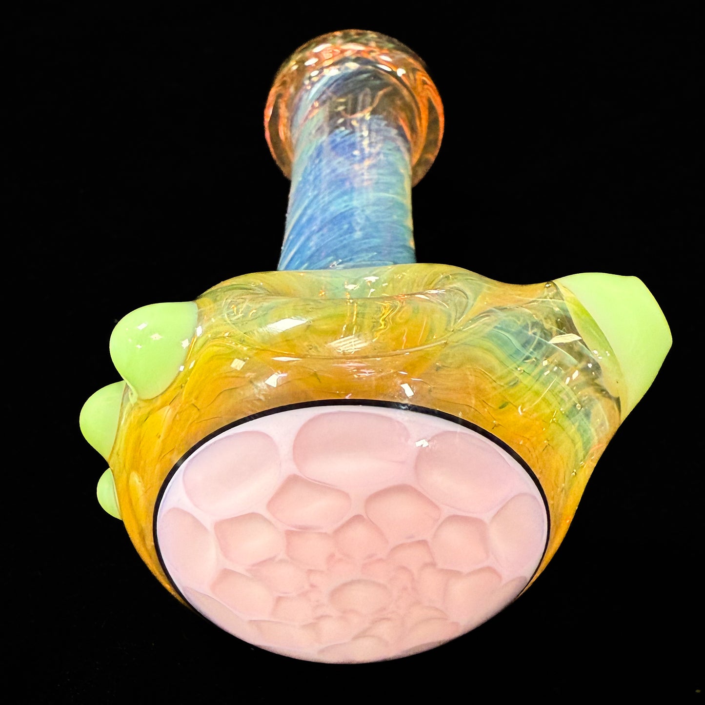 Cose Glass Honeycomb Cap Fume Spoon Pipe