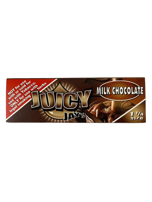 Juicy Jays Chocolate flavored rolling papers on white background 