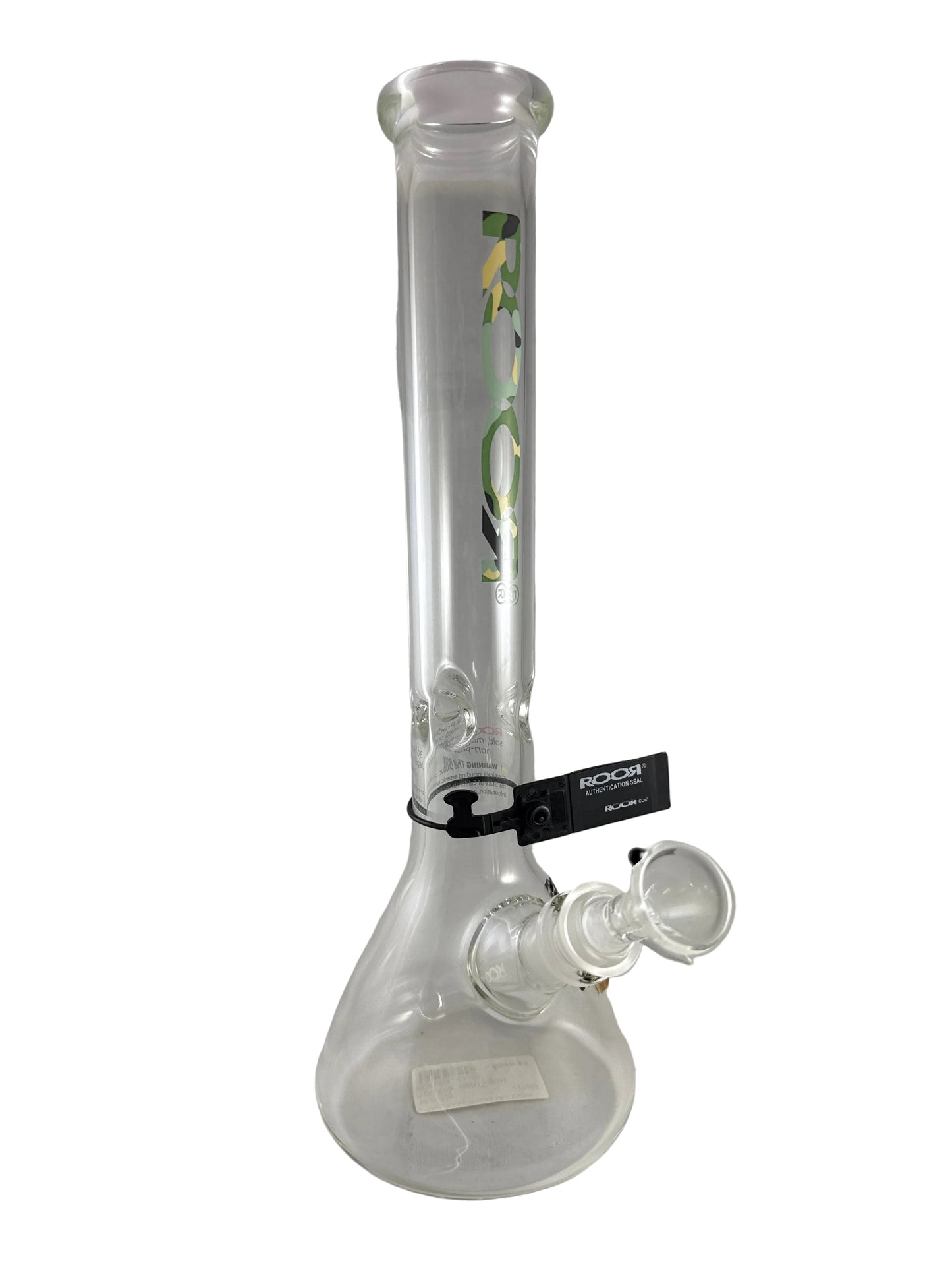 Glass smoking device with a clear background