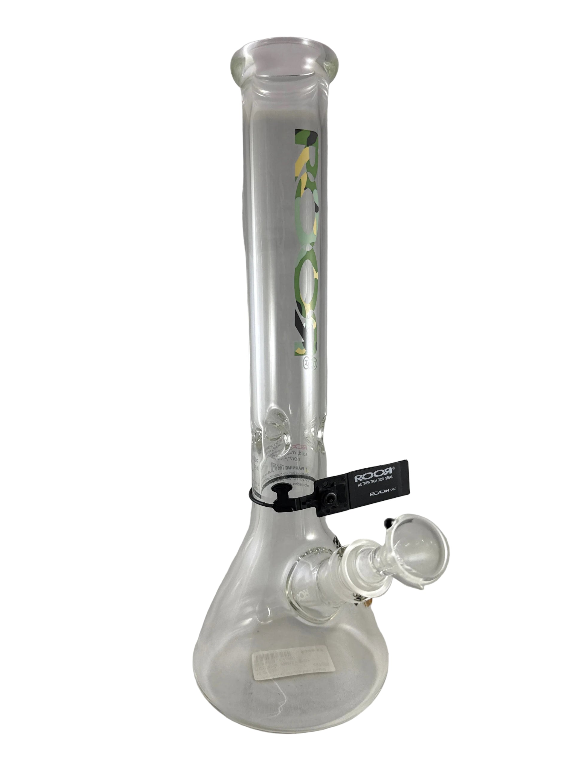 Glass smoking device with a clear background