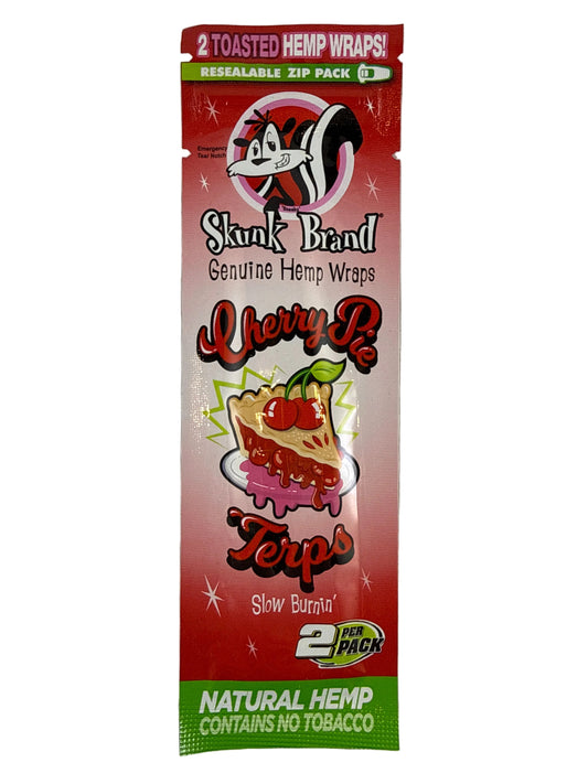 Pack of Skunk Brand Cherry Pie Hemp Wraps on a white background