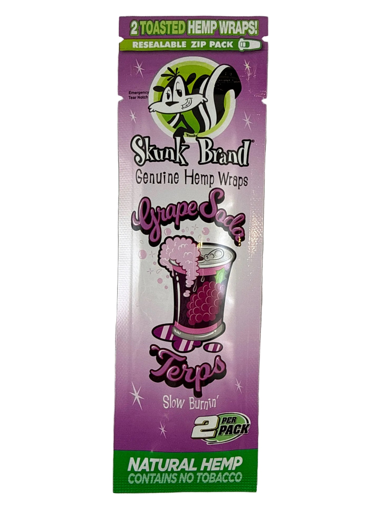 Pack of Skunk Brand Hemp Wraps on a white background