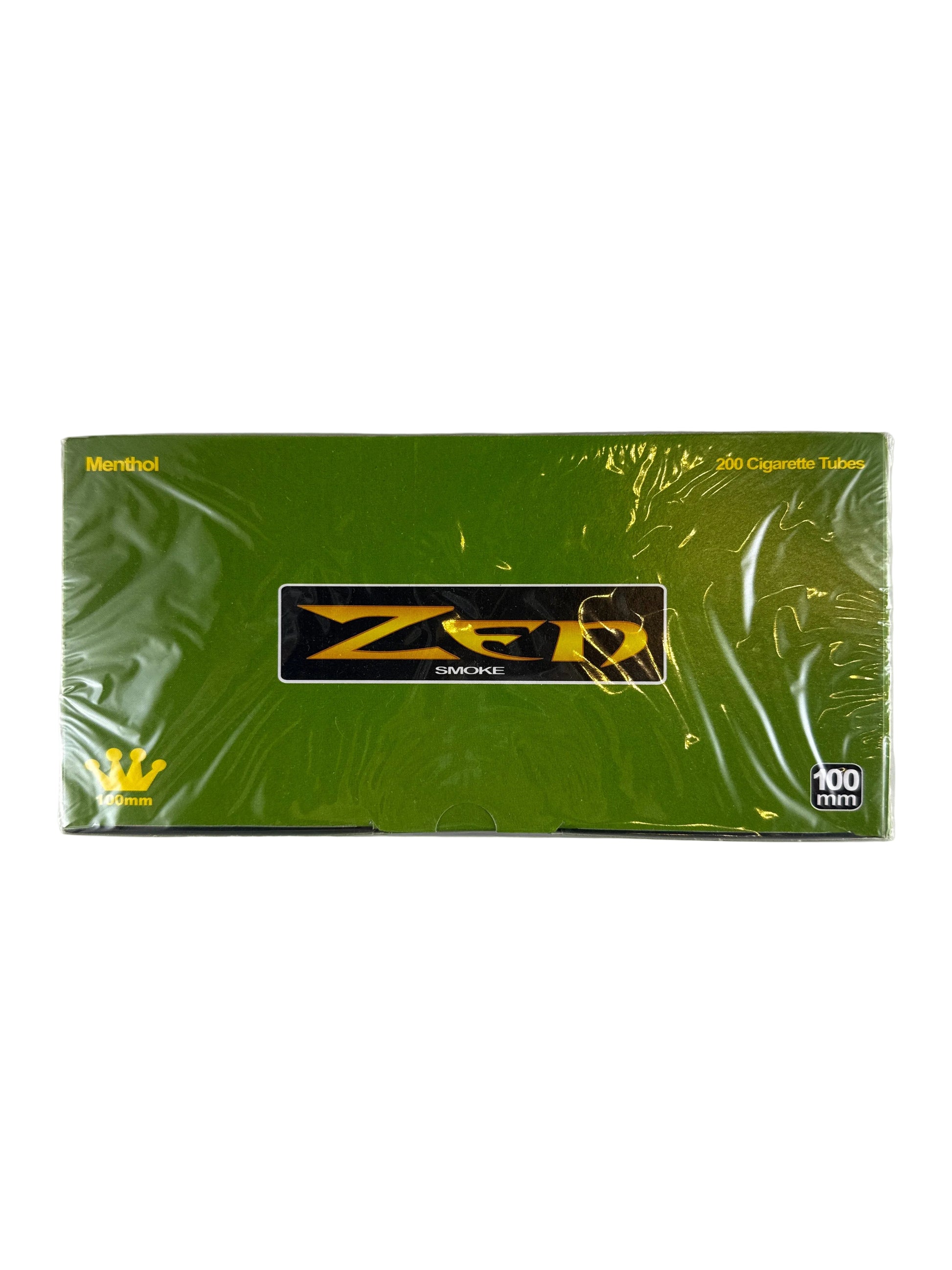 Green Zen Menthol cigarette pack on a gray background