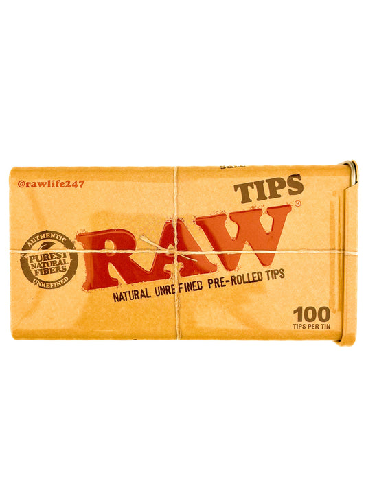 RAW Pre-Rolled Tips Tin 100pc