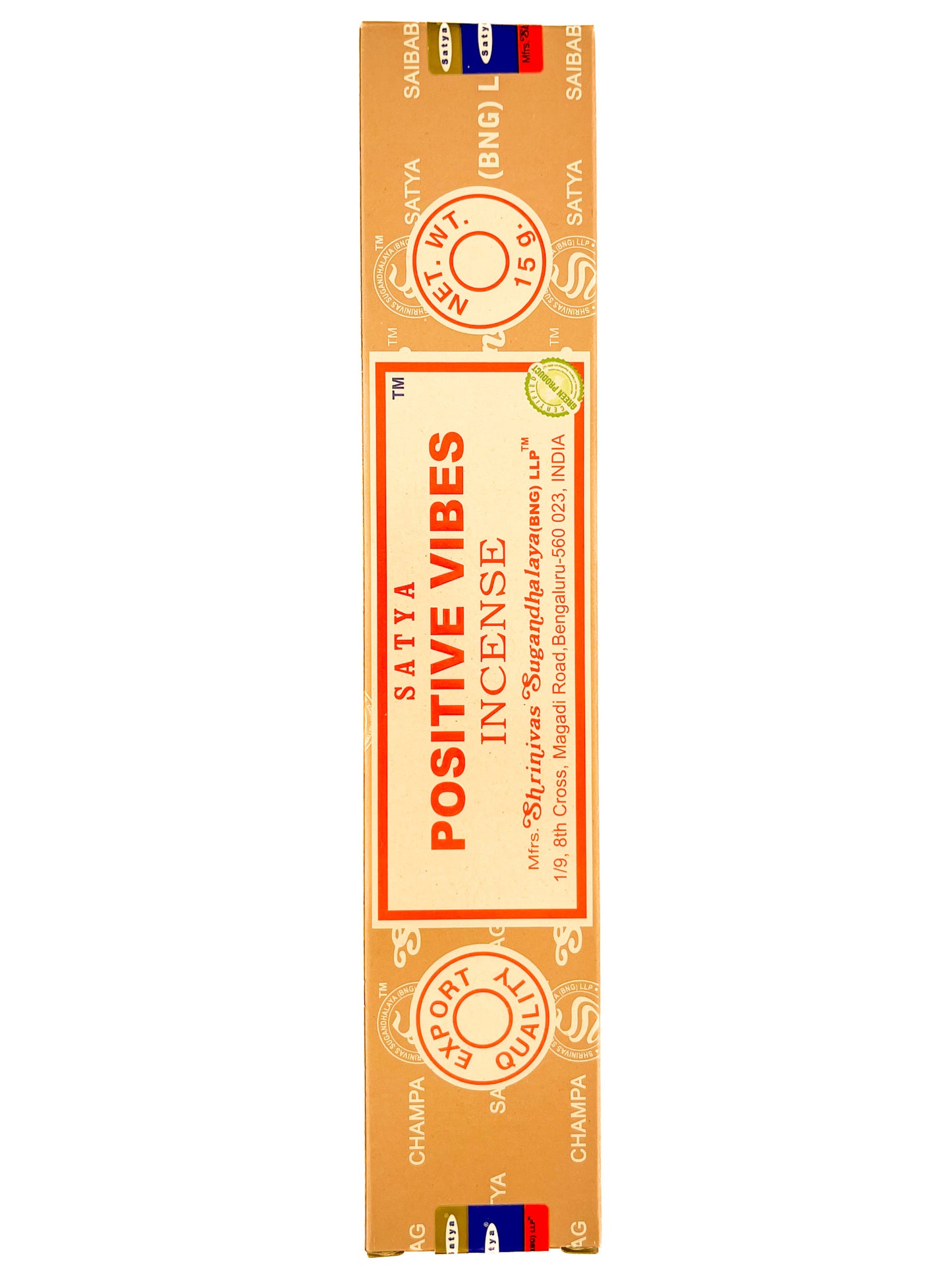 SATYA POSITIVE VIBES 15G INCENSE