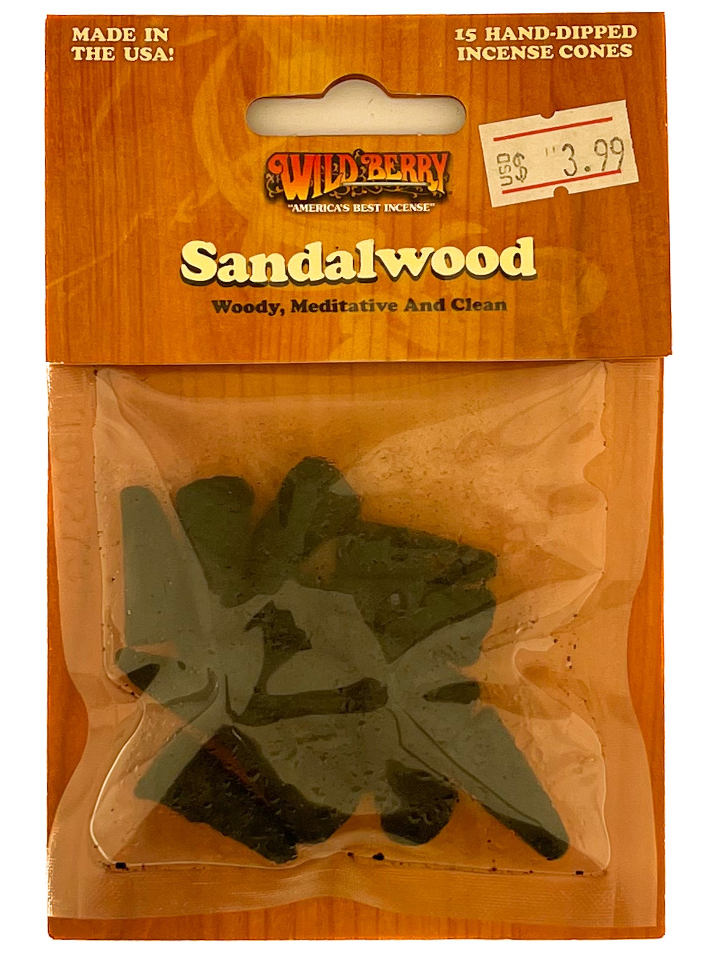 Wildberry Incense cones 15pc pack Sandalwood