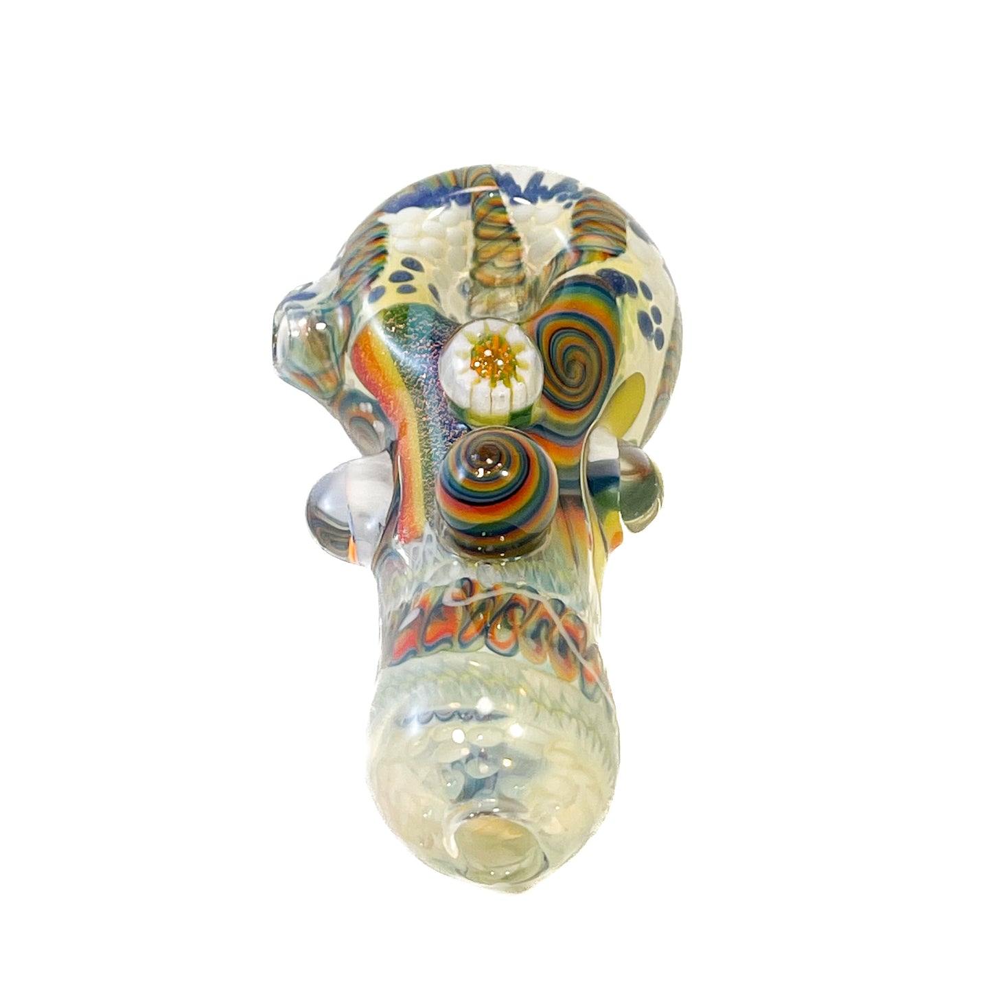 GLASS BERRY CUPCAKE SPOON WHITE RAINBOW