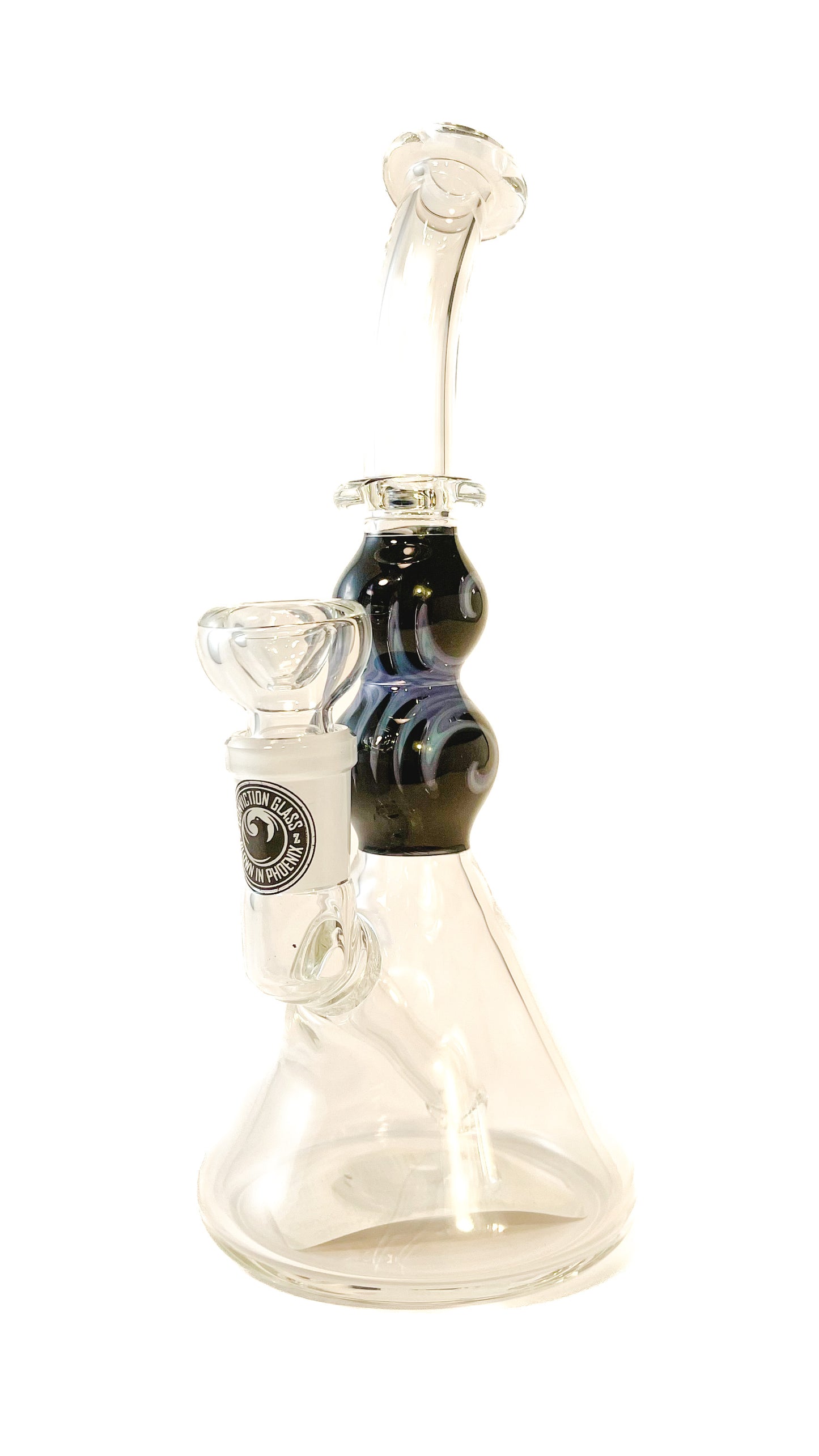 Conviction Glass Double Bubble Beaker Waterpipe