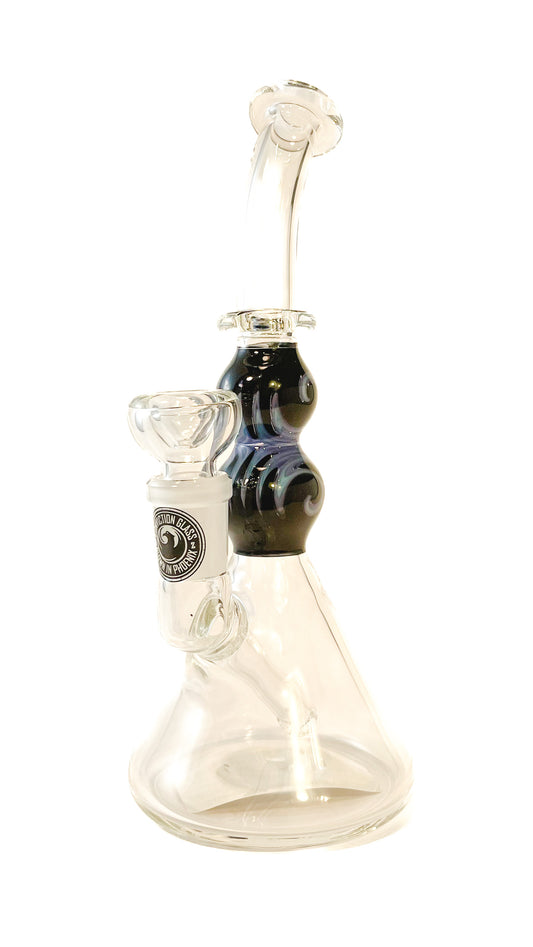 Conviction Glass Double Bubble Beaker Waterpipe
