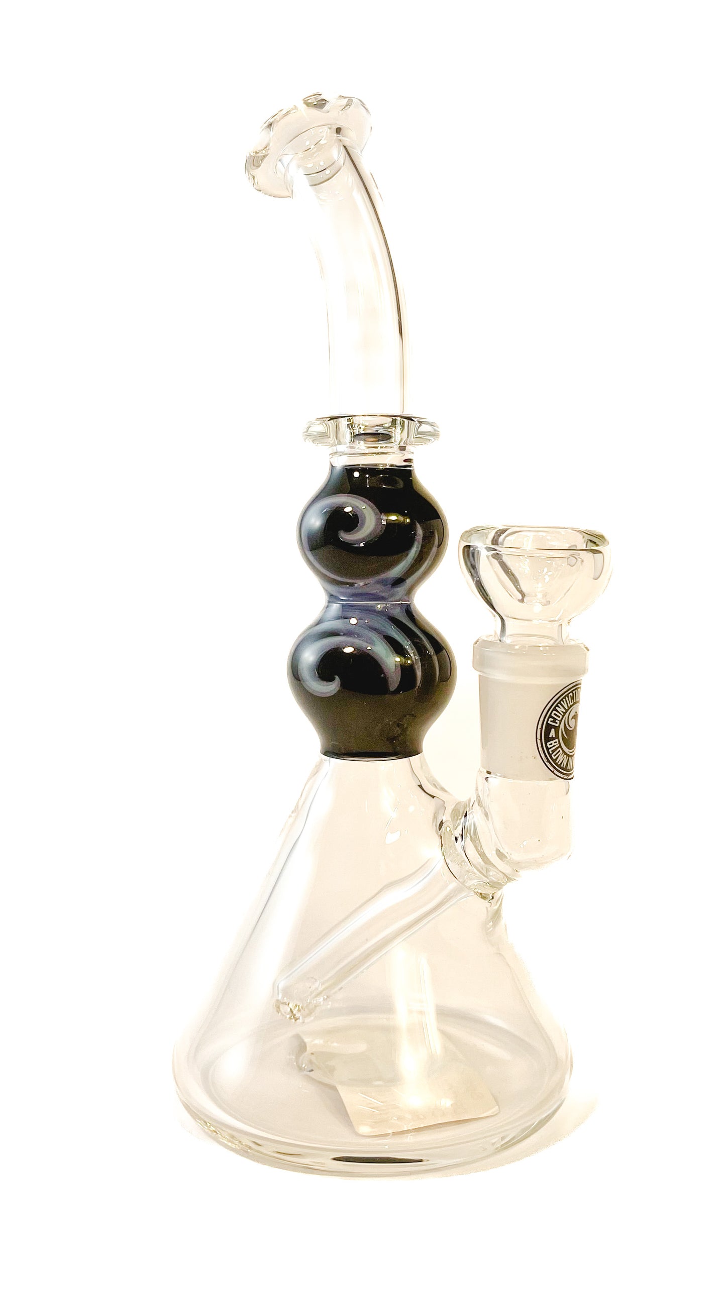 Conviction Glass Double Bubble Beaker Waterpipe