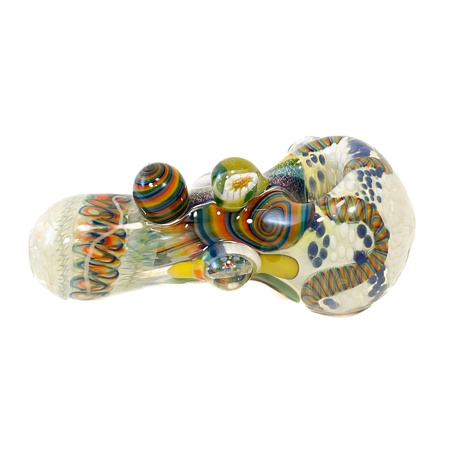 GLASS BERRY CUPCAKE SPOON WHITE RAINBOW