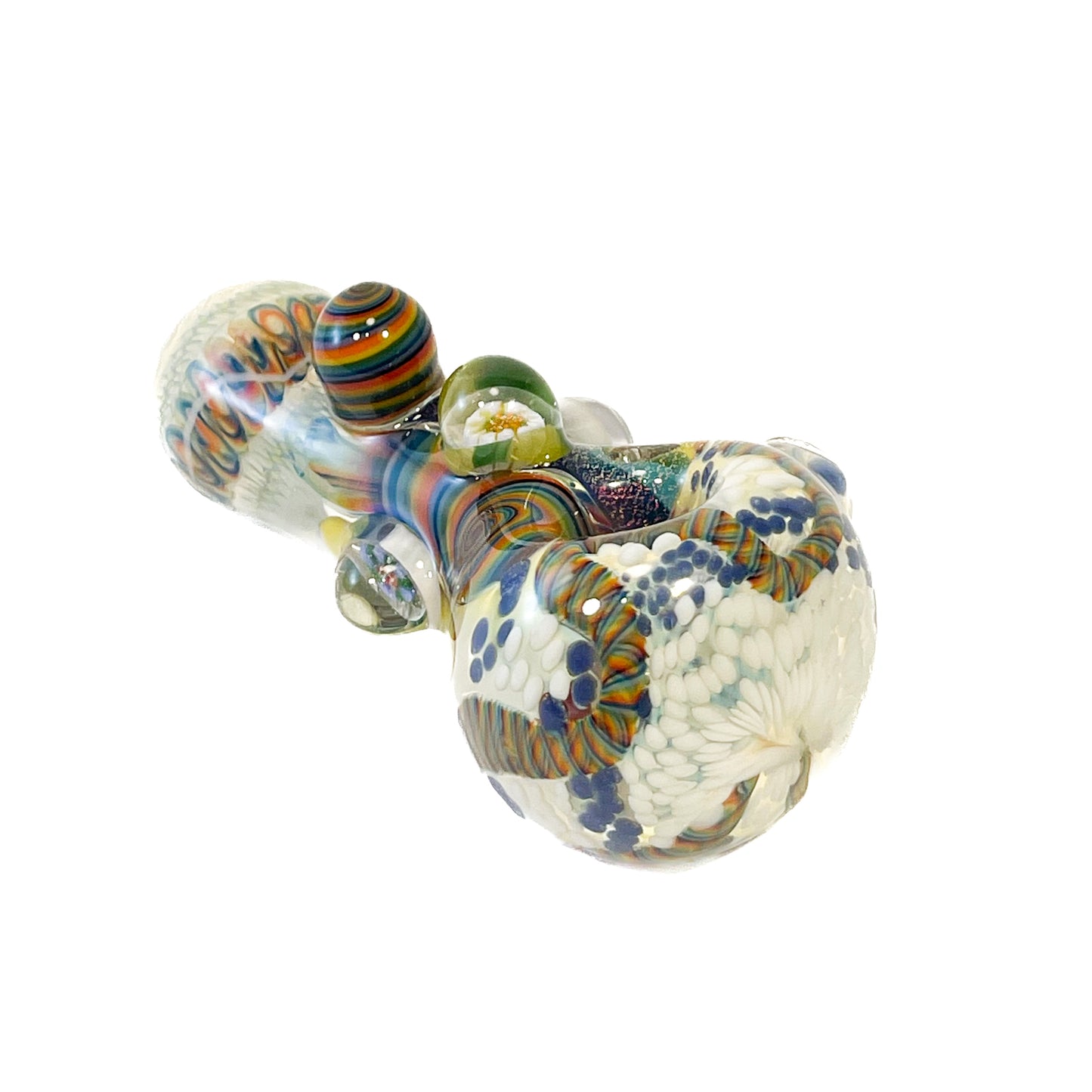 GLASS BERRY CUPCAKE SPOON WHITE RAINBOW