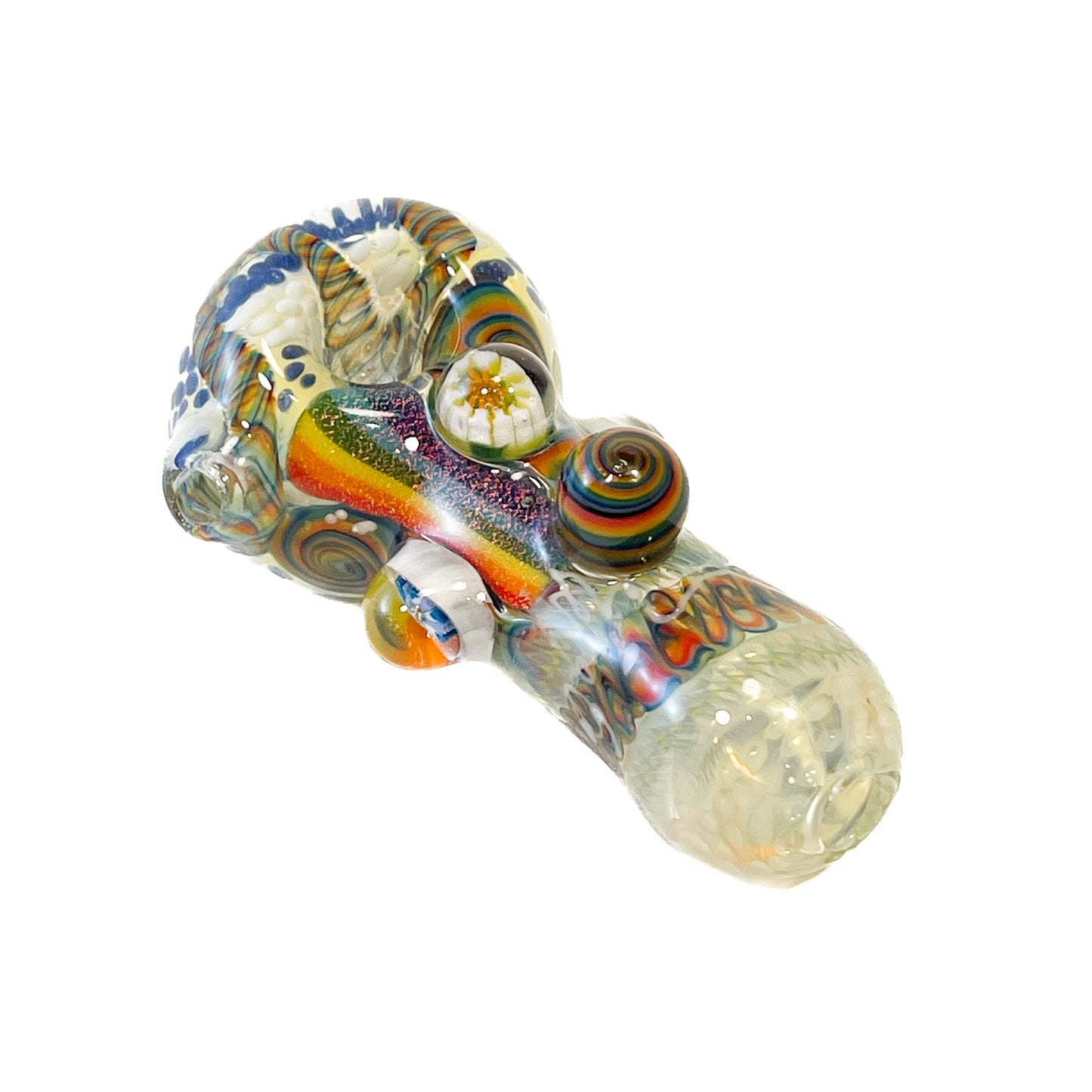 GLASS BERRY CUPCAKE SPOON WHITE RAINBOW